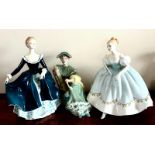 ROYAL DOULTON FIGURES- FIRST DANCE HN2803, ASCOT HN2356, JANINE HN2461