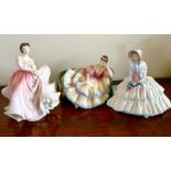 ROYAL DOULTON FIGURES- DAY DREAMS HN1731, THE POLKA HN2156, PAULINE HN2441