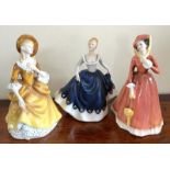 ROYAL DOULTON FIGURES- SANDRA HN2275, JULIA HN2705, LISA HN2310