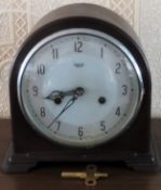 Bakelite cased Smiths Enfield mantle clock. Approx. 20cm H Reasonable used condition, not tested for