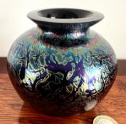 ROYAL BRIERLEY VASE OF GLOBULAR FORM, SIGNATURE TO BASE, APPROX 9cm HIGH