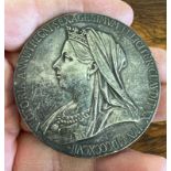 VICTORIAN SILVER COMMEMORATIVE MEDALLION, APPROX WEIGHT 90g