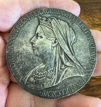 VICTORIAN SILVER COMMEMORATIVE MEDALLION, APPROX WEIGHT 90g