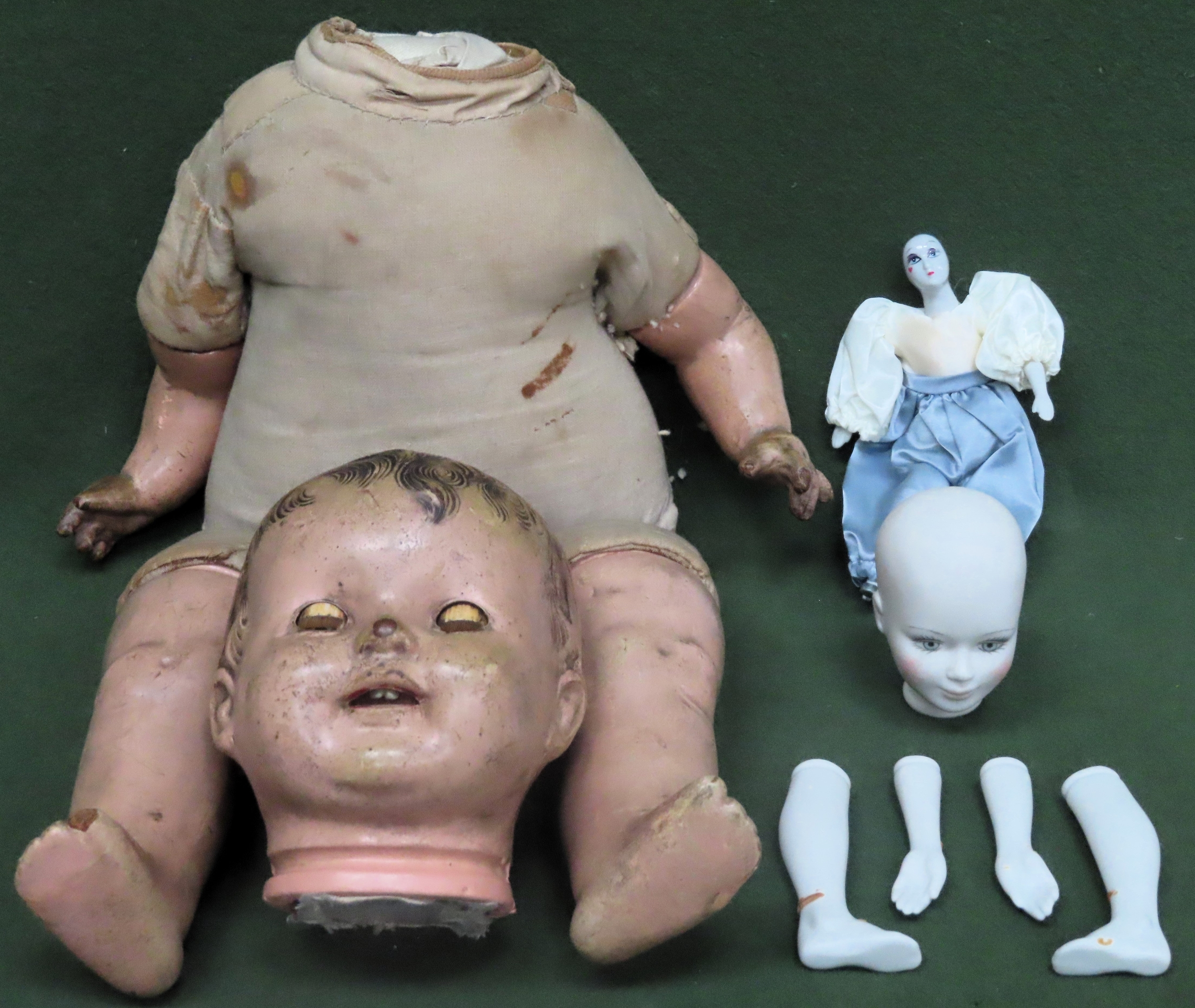 Vintage dolls including A Reliable etc All in used condition, unchecked