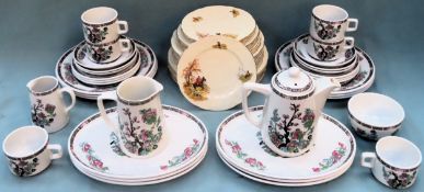 Parcel of Indian Tree dinnerware, plus Alfred Meakin "Country life" plates All in used condition,
