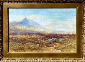 HARRY HIME , WATERCOLOUR, SNOWDONIA, FRAMED AND GLAZED, APPROX 50 x 75cm
