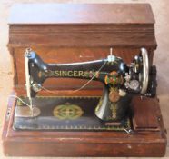 Oak cased singer sewing machine Used condition, not tested for working