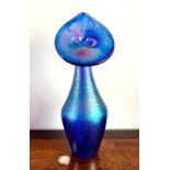 ART NOUVEAU IRIDESCENT GLASS VASE ATTRIBUTED TO HERON GLASS, APPROX 29cm HIGH