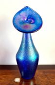 ART NOUVEAU IRIDESCENT GLASS VASE ATTRIBUTED TO HERON GLASS, APPROX 29cm HIGH