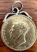 GEORGE IV FULL SOVEREIGN, 1826, WITH PENDANT FORM, APPROX WEIGHT 8.4g