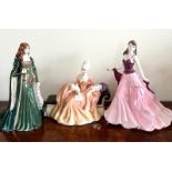 COALPORT FIGURE LADIES OF FASHION, ROYAL DOULTON FIGURE REVERIE HN2306 AND ROYAL WORCESTER FIGURE