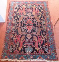 Decorative middle eastern style floor rug. Approx. 208 x 138cm Used condition, unchecked