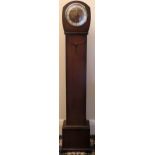 Oak cased granddaughter clock. Approx. 132cm H