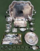 Quantity of various silver plated ware, flatware, etc