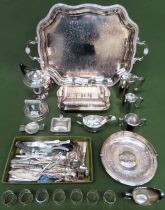 Quantity of various silver plated ware, flatware, etc