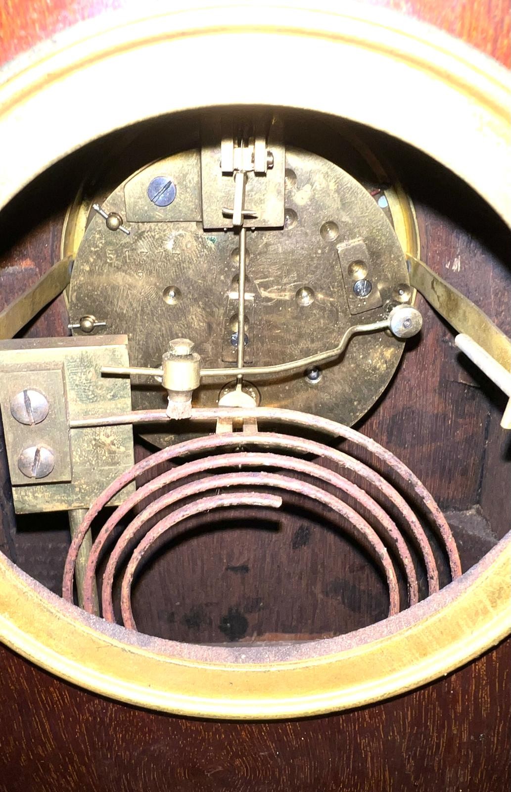 DOME TOP MANTLE CLOCK, APPROX 26cm HIGH - Image 2 of 2