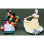 Two Royal Doulton glazed ceramic figures - The Old Balloon Seller (HN1315) & Ninette (HN2379)