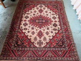 Decorative middle eastern style floor rug