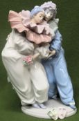 Lladro glazed ceramic figure group - Venetian Carnival. No. 5658. 28cms H