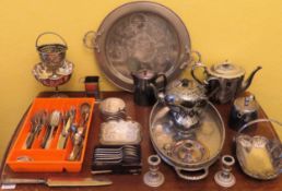 Parcel of various silver plated ware, flatware etc