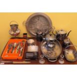 Parcel of various silver plated ware, flatware etc