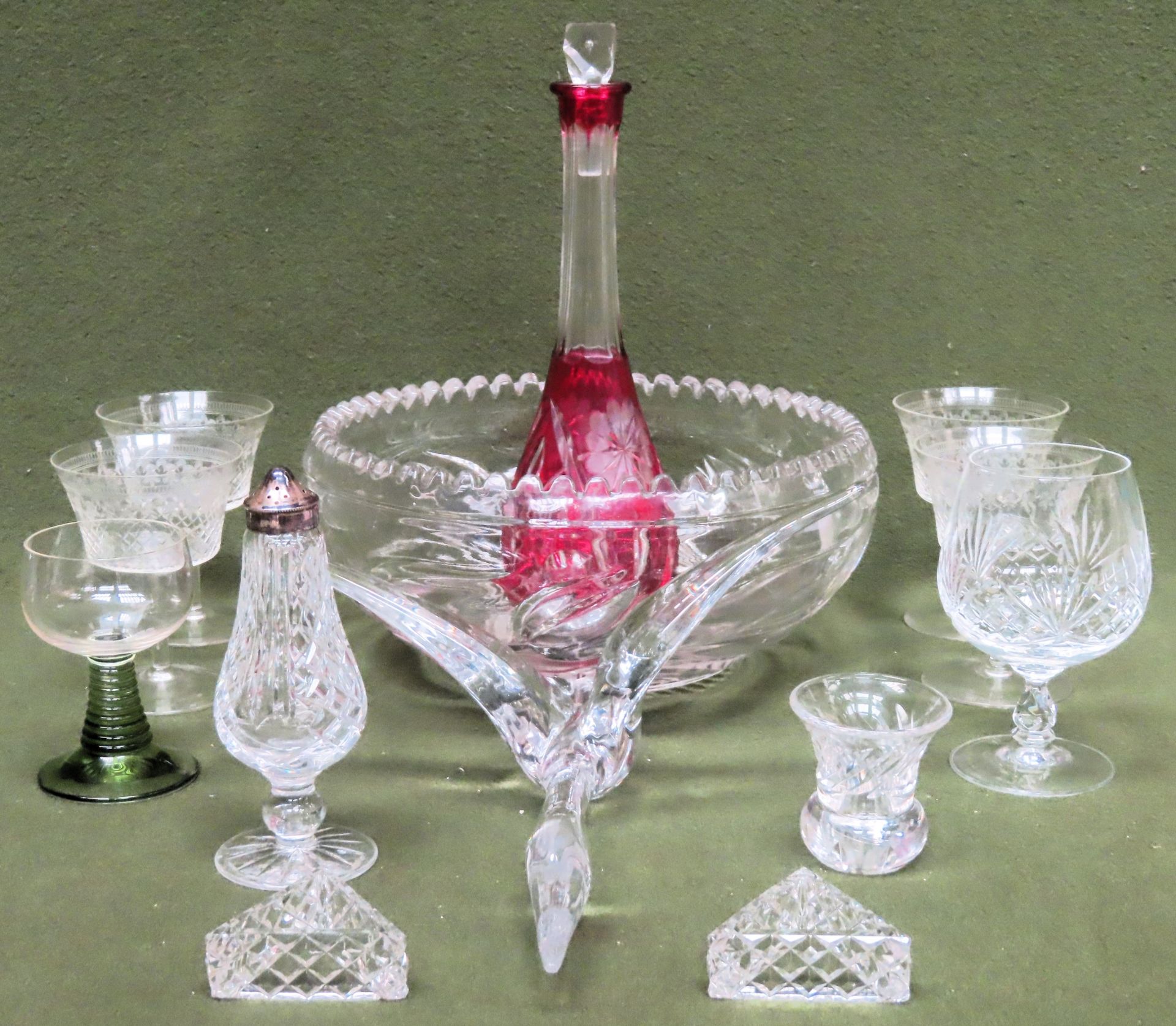 Parcel of various coloured and other glassware