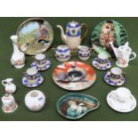 Sundry ceramics including Japanese coffee set, Aynsley collectors plates etc