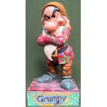 Large Disney Traditions Walt Disney Showcase collection painted figure of grumpy "It's all about the