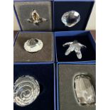 SIX PIECES OF SWAROVSKI CRYSTAL, ALL BOXED