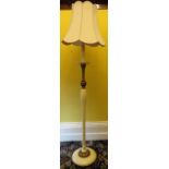 20th century painted and gilded standard lamp. Approx. 195cm H