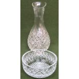 Stuart crystal wine carafe, plus Stuart crystal small bowl. Carafe Approx. 27cms H