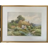 JOHN SYLVESTER STANNARD, A PAIR OF WATERCOLOURS, ROCKINGHAM AND NEWBURY, FRAMED AND GLAZED