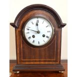 DOME TOP MANTLE CLOCK, APPROX 26cm HIGH