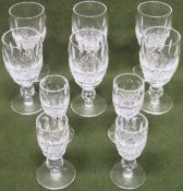 Quantity of Waterford 'Colleen' pattern stemmed glasses. Largest Approx. 11cms H