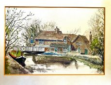 WATERCOLOUR, THE WINKWELL, APPROX 22 x 32cm
