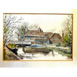 WATERCOLOUR, THE WINKWELL, APPROX 22 x 32cm