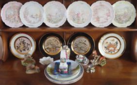 Various ceramics including Chokin, Royal Doulton Wind in the Willows collectors plates etc