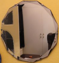 Art Deco wall mirror. Approx. 51 x 51cm
