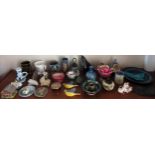 Mixed lot of various ceramics including local studio pottery, animals, cups etc