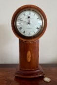 MAHOGANY CASED MANTLE CLOCK, ROBERT SAWERS, EDINBURGH, APPROX 25cm HIGH