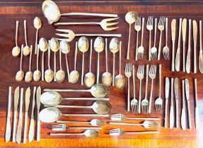 SIXTY-TWO PIECES OF OLD PLATED CUTLERY