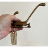 FOUR BRASS CUPBOARD CATCHES, BOX OF SUNDRIES AND FOURTEEN BRASS AND METAL COAT HOOKS INCLUDING