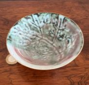 SMALL STUDIO POTTERY BOWL, POTTERS STAMP TO BASE RIM, APPROX 11.5cm DIAMETER AND 4.75cm HIGH