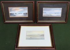 Three 20th century local related pictures. Largest Approx. 10 x 19cms all reasonable used condition