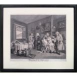 18th century (?) Monochrome engraving by G. Scotin "Marriage A La Mode". Approx. 38 x 45cm