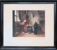 Antoine Gaymond Artist Proof framed pencil signed polychrome engraving/etching 35 x 39cm Used