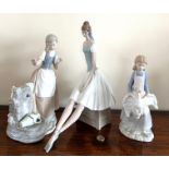 THREE NAO FIGURES, CENTRE FIGURE APPROX 35cm HIGH