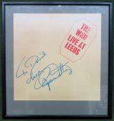 The Who Live at Leeds album, signed "To David cheers Roger Daltrey" Appears in reasonable used