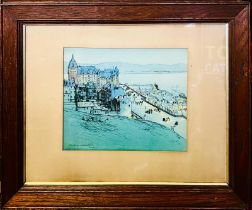 FRANK MILTON ARMINGTON, 'CHATEAU FRONTENAC, QUEBEC HARBOUR', CANADA', COLOUR ETCHING/ENGRAVING, ,