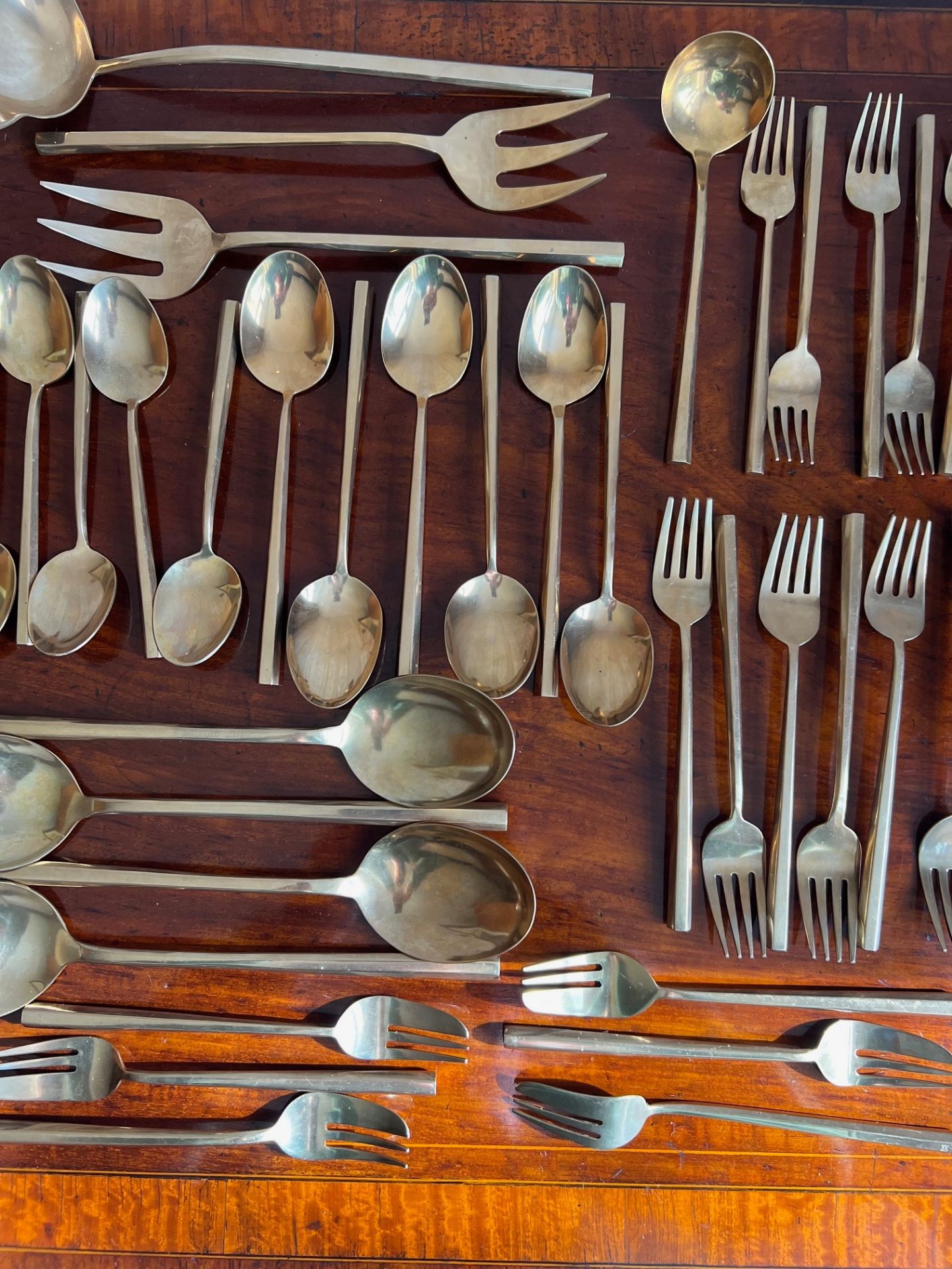 SIXTY-TWO PIECES OF OLD PLATED CUTLERY - Image 3 of 5